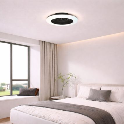 Brilliant - dimmbare LED-Deckenleuchte mit Ventilator MONTERO LED/20W/230V 2700-6500K Ø 42 cm schwarz + Fernbedienung