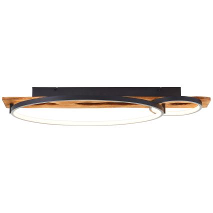Brilliant - LED-dimmbare Deckenleuchte PIRUS LED/30W/230V 30x70 cm Gummibaumholz
