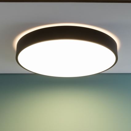 Brilliant - LED-dimmbare Deckenleuchte SLIMLINE LED/60 W/230 V 3000–6500 K Ø 49 cm schwarz + Fernbedienung