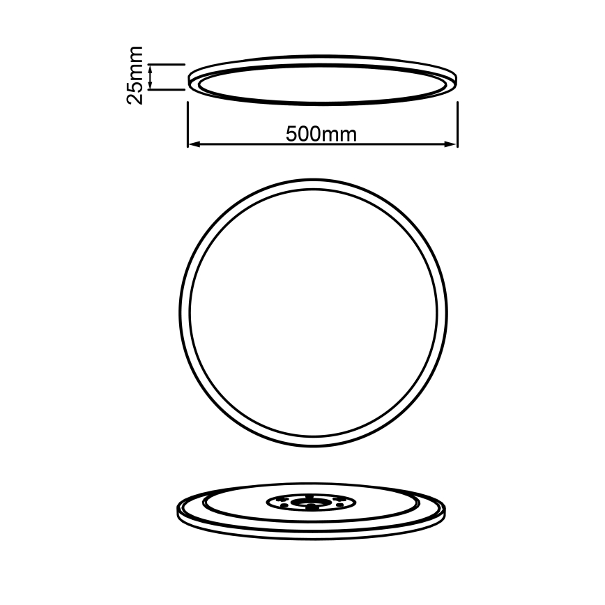 Brilliant - LED-dimmbare Deckenleuchte TUCO LED/33W/230V 3000-6500K Ø 50 cm schwarz + Fernbedienung