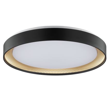 Brilliant - dimmbare LED-Deckenleuchte WALDO LED/36 W/230 V 3000–6500 K Ø 48,5 cm schwarz/gold + Fernbedienung