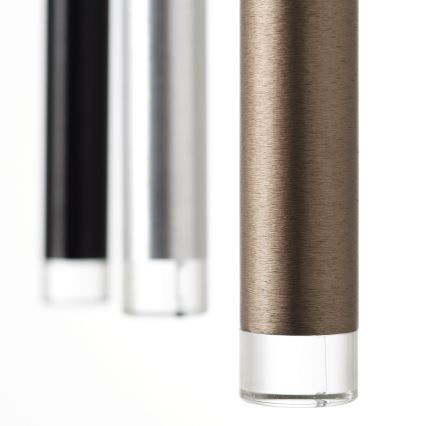 Brilliant - LED-dimmbare Pendelleuchte an Kabel CEMBALO LED/60W/230V mattchrom/schwarz/braun