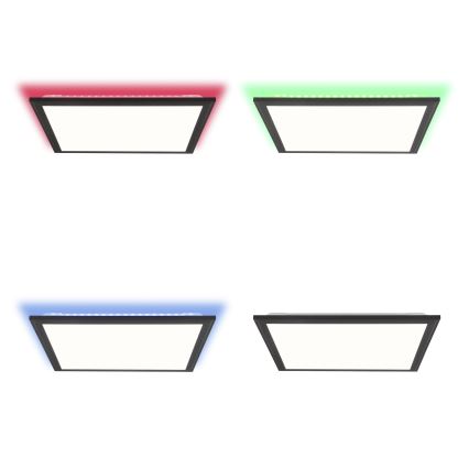 Brilliant - Dimmbare LED-RGBW-Deckenleuchte ALLIE LED/24W/230V 2700-6500K schwarz + Fernbedienung