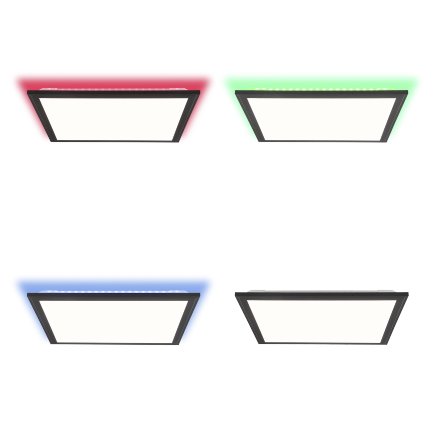 Brilliant - Dimmbare LED-RGBW-Deckenleuchte ALLIE LED/24W/230V 2700-6500K schwarz + Fernbedienung