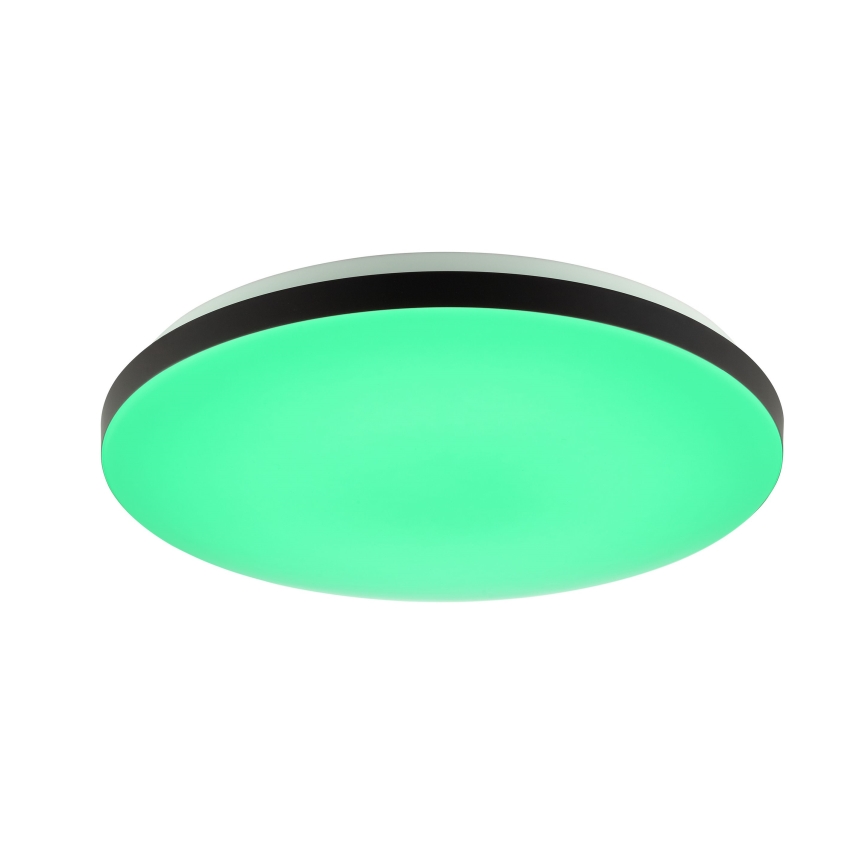 Brilliant - Dimmbare LED-RGBW-Deckenleuchte LIVIO LED/20W/230V 3000-6500K d 49 cm schwarz + Fernbedienung