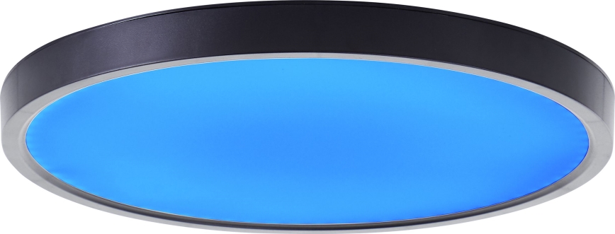 Brilliant - Dimmbare LED-RGBW-Deckenleuchte LOTTI LED/16W/230V 3000K d 30 cm schwarz Wi-Fi Tuya + Fernbedienung