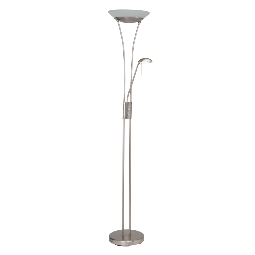 Brilliant - Dimmbare LED-Stehlampe FINN 2xLED/13W/230V mattchrom