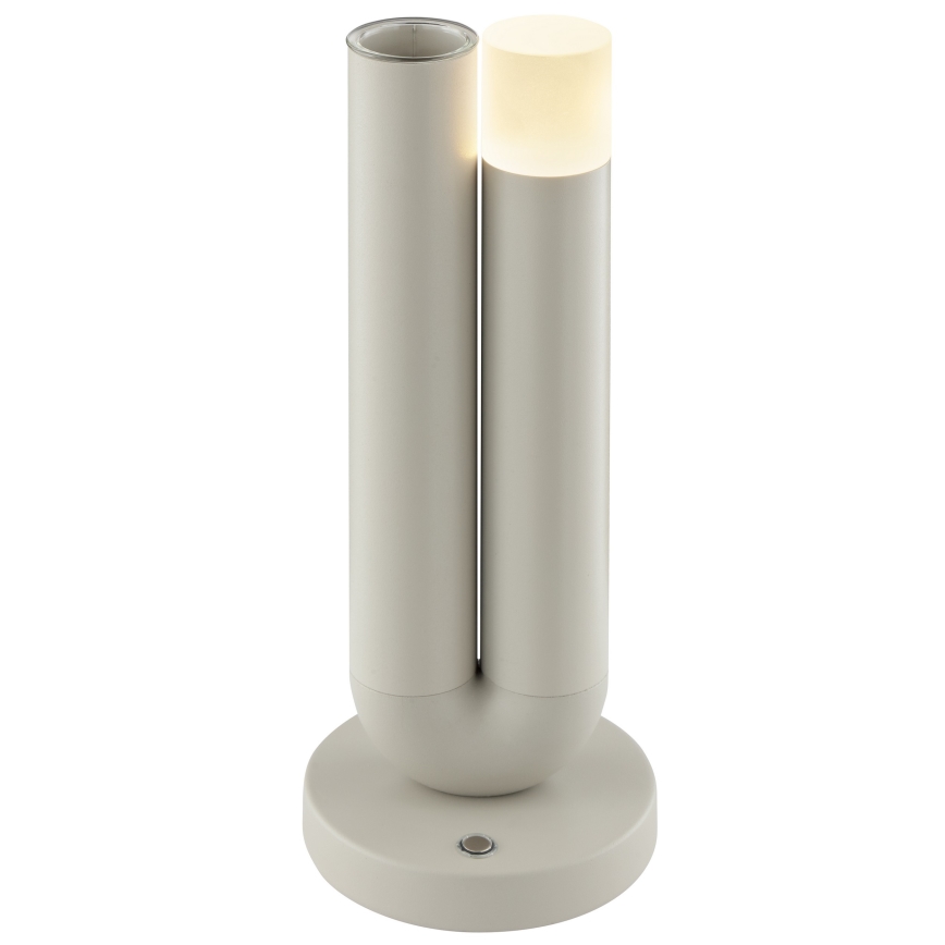 Brilliant - LED-dimmbare, wiederaufladbare, touchgesteuerte Außen-Tischlampe SAYU LED/2,5W/5V 2700K 2600 mAh IP44 grau