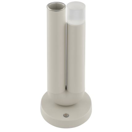 Brilliant - LED-dimmbare, wiederaufladbare, touchgesteuerte Außen-Tischlampe SAYU LED/2,5W/5V 2700K 2600 mAh IP44 grau