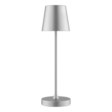 Brilliant - ELORA LED dimmbare, wiederaufladbare Touch-Tischleuchte für den Außenbereich LED/2,5W/5V 2700K 2600 mAh IP44 silber