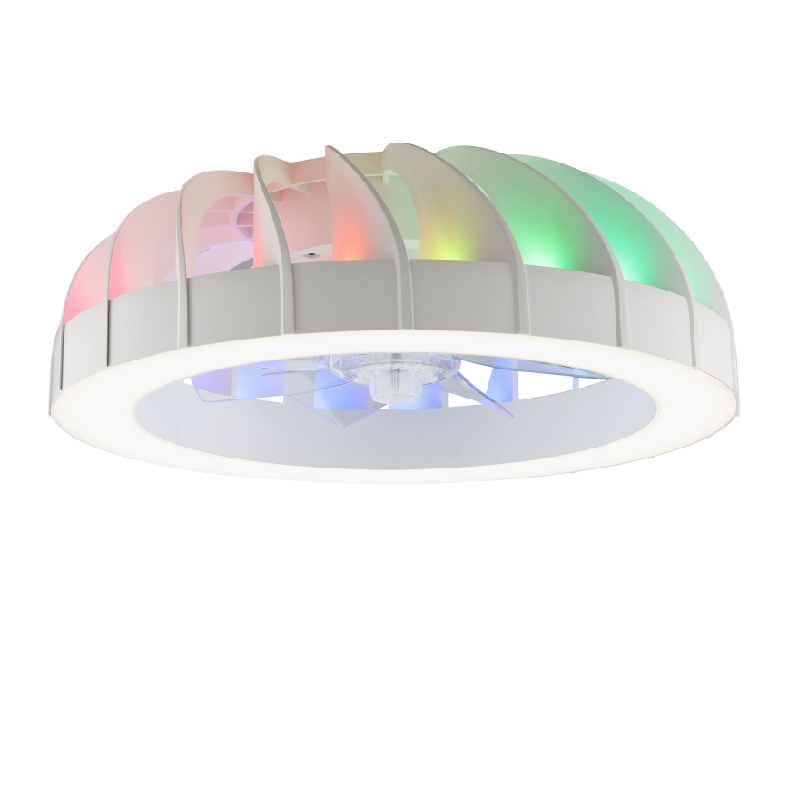 Brilliant - LED RGBW dimmbarer Deckenventilator mit Licht FANORA LED/30W/230V 2700-6500K Ø 46 cm weiß + Fernbedienung