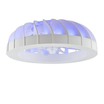 Brilliant - LED RGBW dimmbarer Deckenventilator mit Licht FANORA LED/30W/230V 2700-6500K Ø 46 cm weiß + Fernbedienung