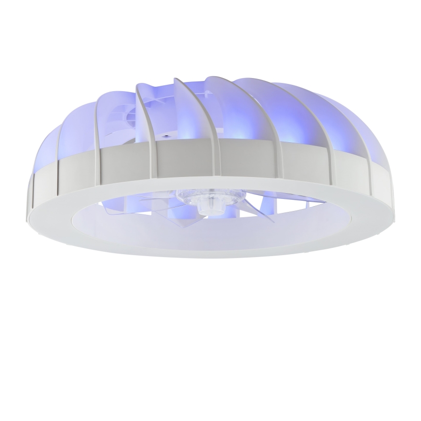 Brilliant - LED RGBW dimmbarer Deckenventilator mit Licht FANORA LED/30W/230V 2700-6500K Ø 46 cm weiß + Fernbedienung