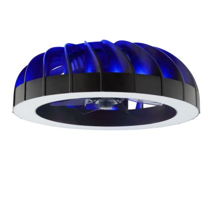 Brilliant - LED RGBW dimmbarer Deckenventilator mit Licht FANORA LED/30W/230V 2700-6500K Ø 46 cm schwarz + Fernbedienung