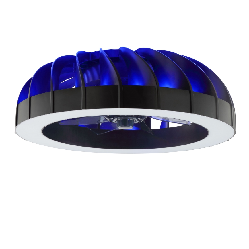 Brilliant - LED RGBW dimmbarer Deckenventilator mit Licht FANORA LED/30W/230V 2700-6500K Ø 46 cm schwarz + Fernbedienung