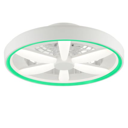 Brilliant - LED RGBW dimmbarer Deckenventilator mit Licht GAIANO LED/48W/230V 2700-6500K Weiß + Fernbedienung