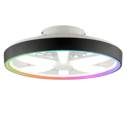 Brilliant - LED RGBW dimmbarer Deckenventilator mit Licht GAIANO LED/48W/230V 2700-6500K Schwarz + Fernbedienung
