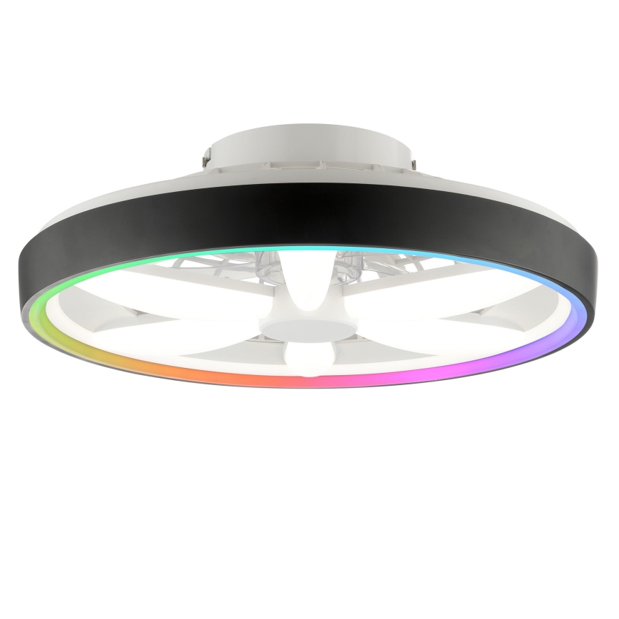 Brilliant - LED RGBW dimmbarer Deckenventilator mit Licht GAIANO LED/48W/230V 2700-6500K Schwarz + Fernbedienung