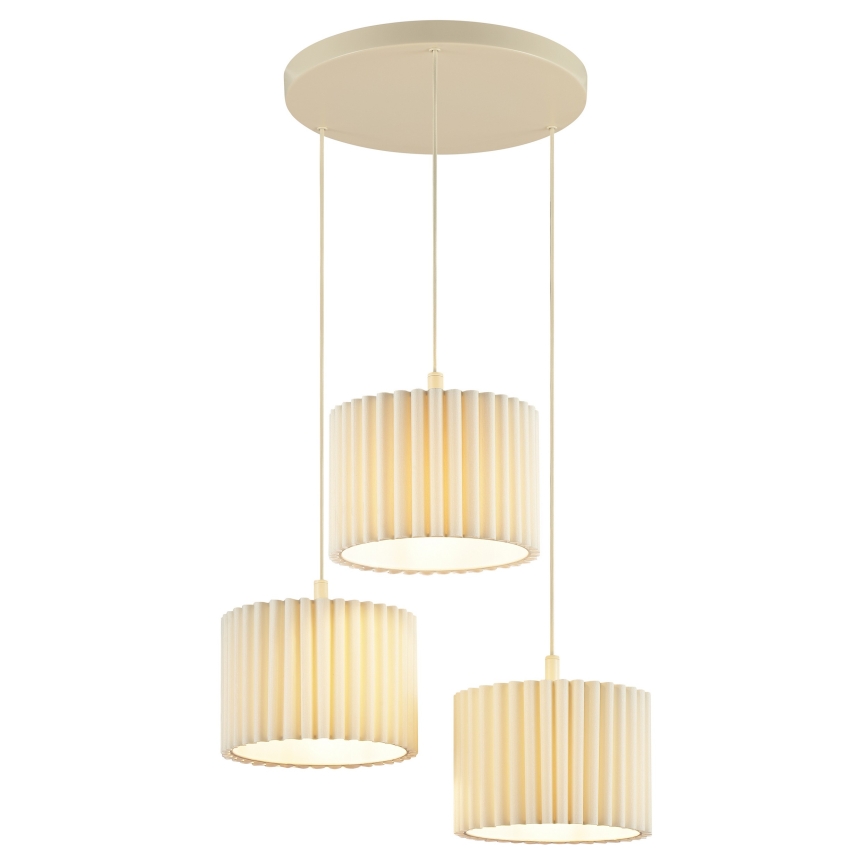 Brilliant - Hängeleuchte an Kabeln VELIN 3xE27/20W/230V Ø 61 cm cremefarben