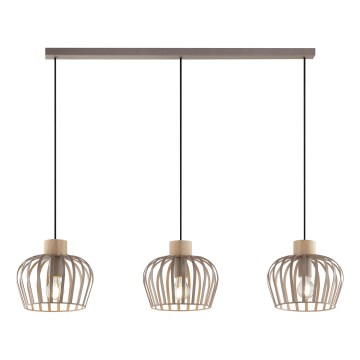 Brilliant - Hängeleuchte NORDIC CAGE 3xE27/20W/230V, beige