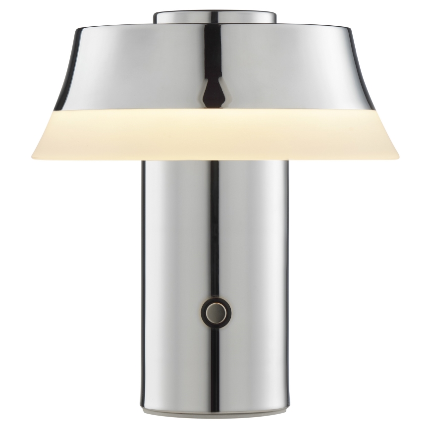Brilliant - LED dimmbare, wiederaufladbare Touch-Tischlampe KINICH, LED/2,5W/5V, 2700K, 2600 mAh, glänzendes Chrom