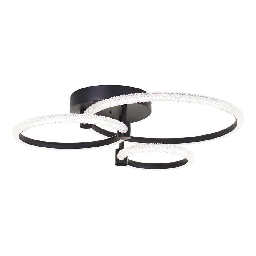 Brilliant - LED Deckenlampe AYDIN dimmbar LED/34W/230V 3000-6500K schwarz + Fernbedienung