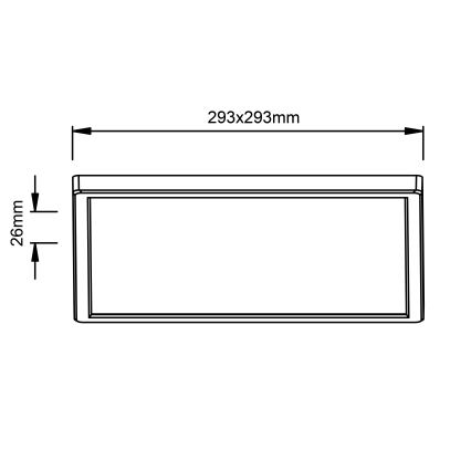 Brilliant - LED-Deckenleuchte MILTON LED/18W/230V 29,3x29,3 cm schwarz