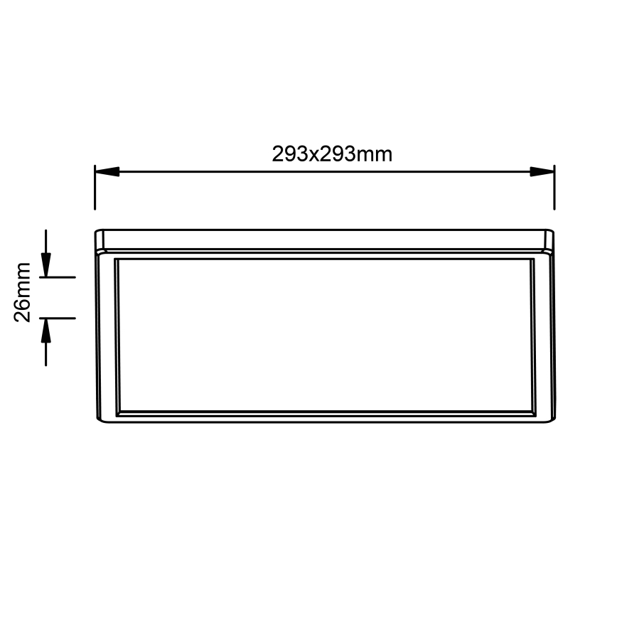 Brilliant - LED-Deckenleuchte MILTON LED/18W/230V 29,3x29,3 cm schwarz