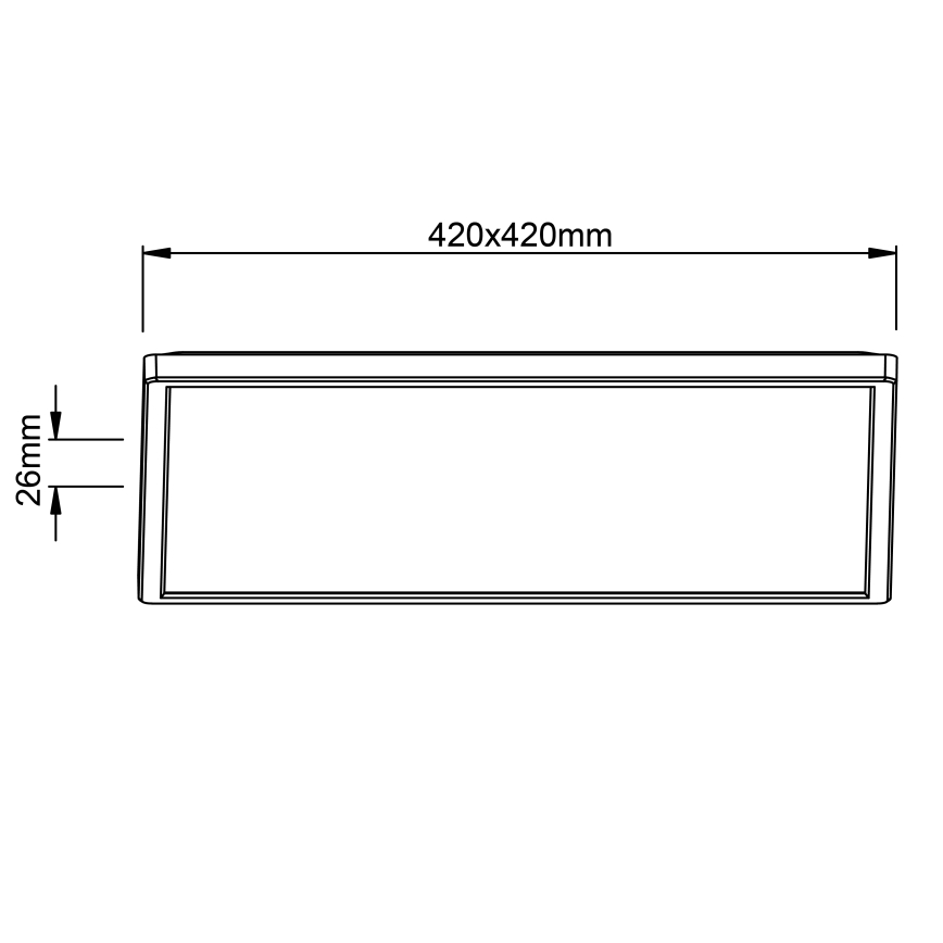 Brilliant - LED Deckenleuchte MILTON LED/24W/230V 42x42 cm weiß