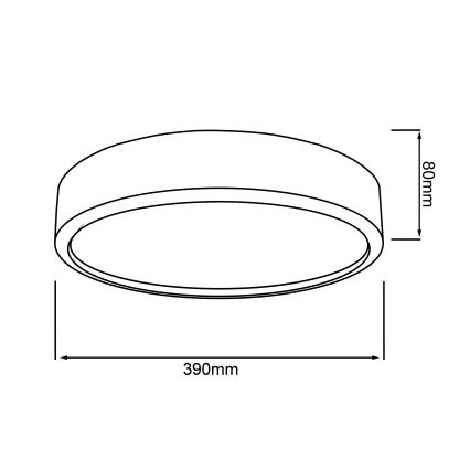 Brilliant - LED-Deckenleuchte SLIMLINE LED/22W/230V Ø 39 cm Gummibaumholz