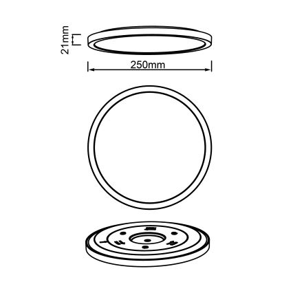 Brilliant - LED-Deckenleuchte TUCO LED/16W/230V Ø 25 cm schwarz