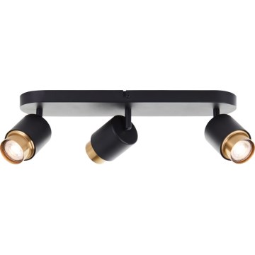 Brilliant - LED-Deckenspot COVELO 3xGU10/5W/230V schwarz/gold
