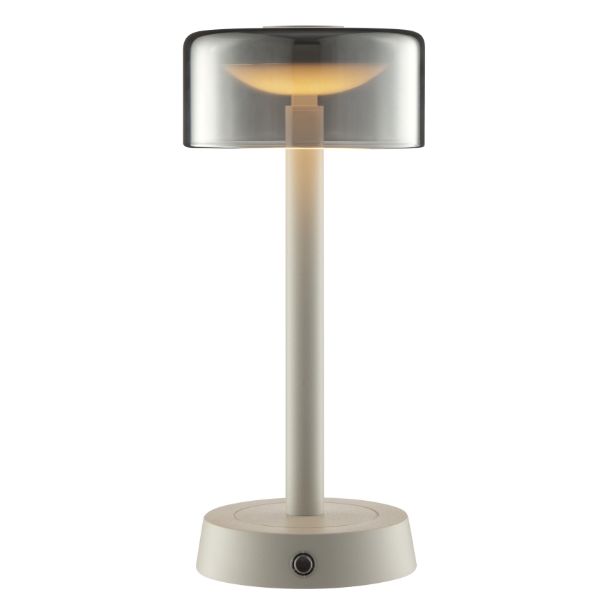 Brilliant - Dimmbare, wiederaufladbare LED-Tischleuchte für den Außenbereich mit Touch-Bedienung RAZOR LED/2,5W/5V 2700K 2600 mAh IP44 grau