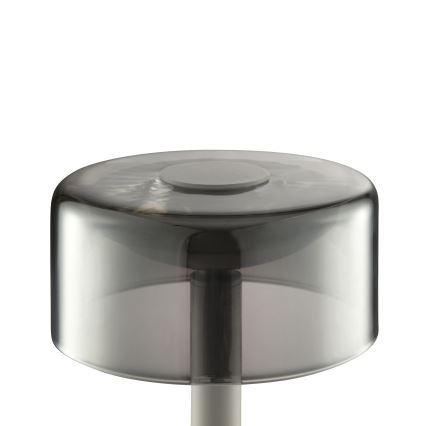 Brilliant - Dimmbare, wiederaufladbare LED-Tischleuchte für den Außenbereich mit Touch-Bedienung RAZOR LED/2,5W/5V 2700K 2600 mAh IP44 grau