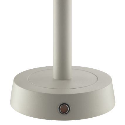 Brilliant - Dimmbare, wiederaufladbare LED-Tischleuchte für den Außenbereich mit Touch-Bedienung RAZOR LED/2,5W/5V 2700K 2600 mAh IP44 grau