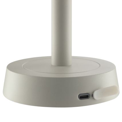 Brilliant - Dimmbare, wiederaufladbare LED-Tischleuchte für den Außenbereich mit Touch-Bedienung RAZOR LED/2,5W/5V 2700K 2600 mAh IP44 grau