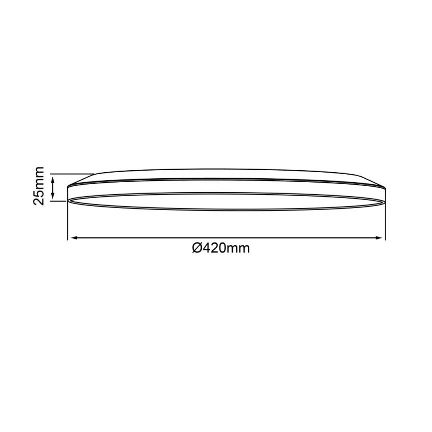 Brilliant - SORELL dimmbare LED-Deckenleuchte LED/24W/230V 3000-6500K Ø 42 cm schwarz + Fernbedienung