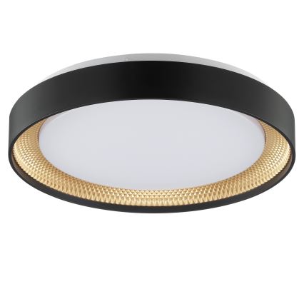 Brilliant - Dimmbare LED-Deckenleuchte WALDO LED/24W/230V 3000-6500K Ø 38,5 cm schwarz/gold + Fernbedienung