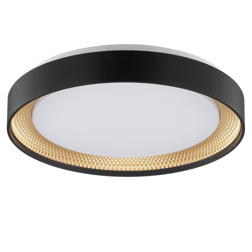 Brilliant - Dimmbare LED-Deckenleuchte WALDO LED/24W/230V 3000-6500K Ø 38,5 cm schwarz/gold + Fernbedienung