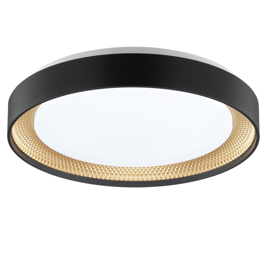 Brilliant - Dimmbare LED-Deckenleuchte WALDO LED/24W/230V 3000-6500K Ø 38,5 cm schwarz/gold + Fernbedienung
