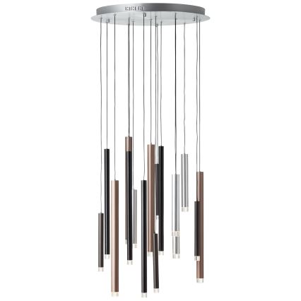 Brilliant - LED-dimmbare Pendelleuchte an Kabel CEMBALO LED/70W/230V mattchrom/schwarz/braun