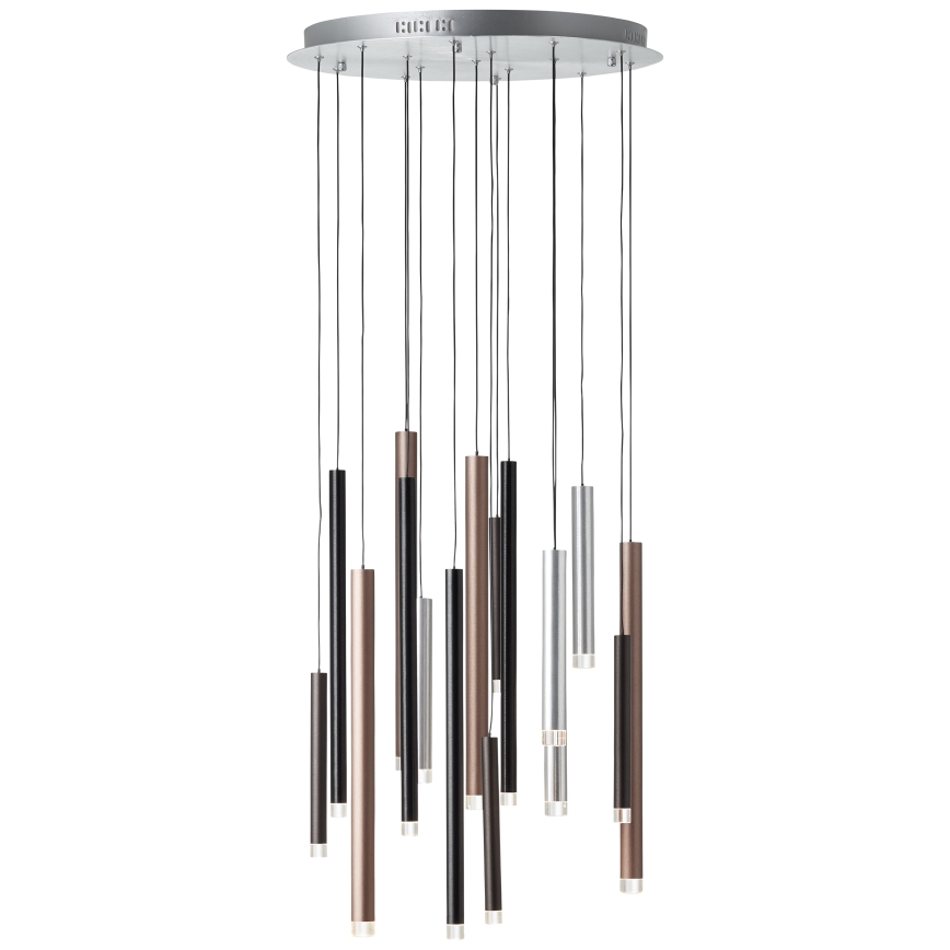 Brilliant - LED-dimmbare Pendelleuchte an Kabel CEMBALO LED/70W/230V mattchrom/schwarz/braun
