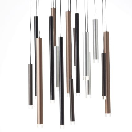 Brilliant - LED-dimmbare Pendelleuchte an Kabel CEMBALO LED/70W/230V mattchrom/schwarz/braun
