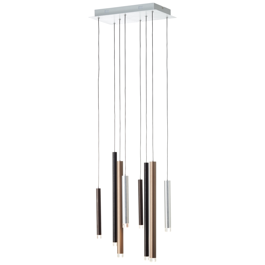 Brilliant - dimmbare LED-Pendelleuchte CEMBALO an Stahlseil LED/32W/230V matt-chrom/schwarz/braun