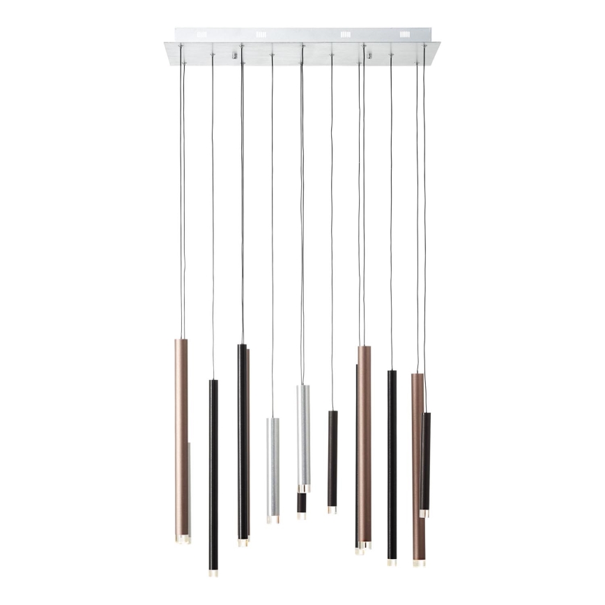 Brilliant - LED-dimmbare Pendelleuchte an Kabel CEMBALO LED/60W/230V mattchrom/schwarz/braun