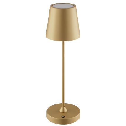 Brilliant - LED dimmbare, wiederaufladbare Touch-Tischlampe für den Außenbereich ELORA LED/2,5W/5V 2700K 2600 mAh IP44 goldfarben