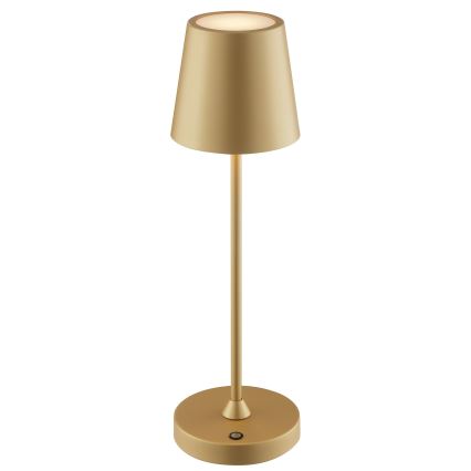 Brilliant - LED dimmbare, wiederaufladbare Touch-Tischlampe für den Außenbereich ELORA LED/2,5W/5V 2700K 2600 mAh IP44 goldfarben