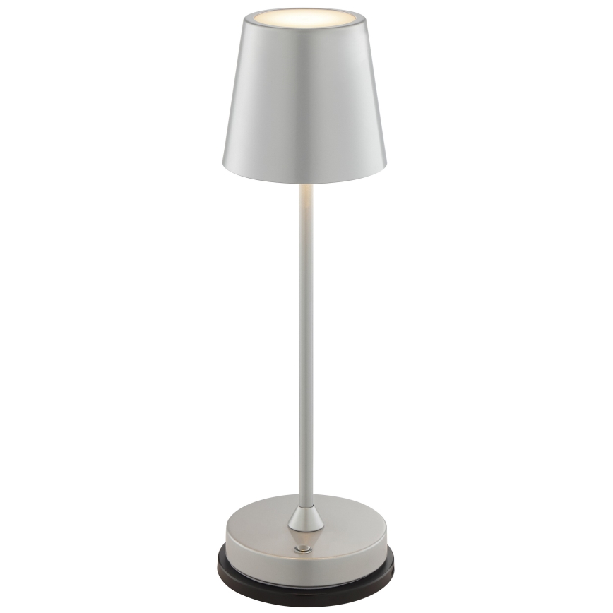 Brilliant - ELORA LED dimmbare, wiederaufladbare Touch-Tischleuchte für den Außenbereich LED/2,5W/5V 2700K 2600 mAh IP44 silber