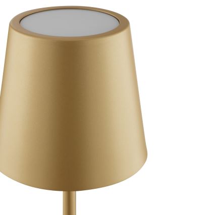 Brilliant - LED, dimmbar, wiederaufladbare Touch-Außen-Tischleuchte ELORA LED/2,5W/5V 2700K 2600 mAh IP44 gold