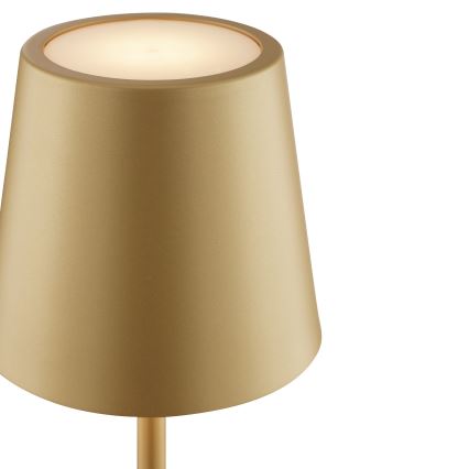 Brilliant - LED, dimmbar, wiederaufladbare Touch-Außen-Tischleuchte ELORA LED/2,5W/5V 2700K 2600 mAh IP44 gold